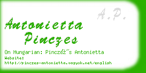 antonietta pinczes business card
